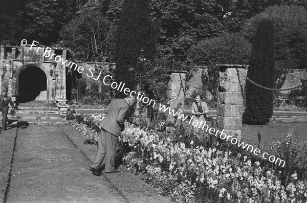 DROMOLAND CASTLE  GARDEN  B MARTIN AND LORD INCHIQUIN